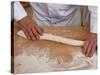 Bakers Making Loaves of Bread (Baguettes), Paris, France, Europe-null-Stretched Canvas