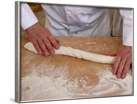 Bakers Making Loaves of Bread (Baguettes), Paris, France, Europe-null-Framed Photographic Print