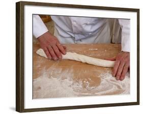 Bakers Making Loaves of Bread (Baguettes), Paris, France, Europe-null-Framed Photographic Print