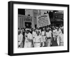 Bakers Union Marching Through the Labor Day Parade-null-Framed Photographic Print