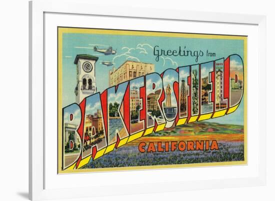 Bakersfield, California - Large Letter Scenes-Lantern Press-Framed Art Print