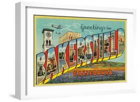 Bakersfield, California - Large Letter Scenes-Lantern Press-Framed Art Print