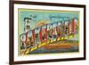 Bakersfield, California - Large Letter Scenes-Lantern Press-Framed Premium Giclee Print