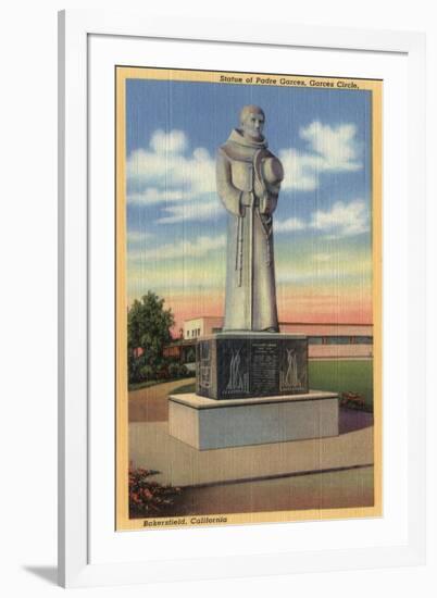 Bakersfield, California - Statue of Padre Garces in Garces Circle-Lantern Press-Framed Art Print