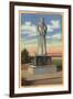 Bakersfield, California - Statue of Padre Garces in Garces Circle-Lantern Press-Framed Art Print