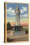 Bakersfield, California - Statue of Padre Garces in Garces Circle-Lantern Press-Stretched Canvas