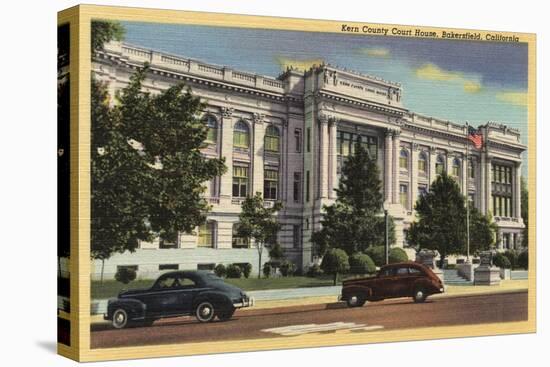 Bakersfield, California - View of the Kern County Court House-Lantern Press-Stretched Canvas