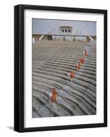 Bakersfield Junior College: Cheerleaders Practicing for Football Rally-Ralph Crane-Framed Photographic Print