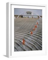 Bakersfield Junior College: Cheerleaders Practicing for Football Rally-Ralph Crane-Framed Photographic Print