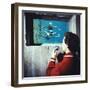 Bakersfield Junior College: Swimming Coach, Watching Student Swimmers Through Window in Pool Side-Ralph Crane-Framed Photographic Print