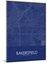 Bakersfield, United States of America Blue Map-null-Mounted Poster