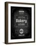 Bakery Label Poster, Chalk Typographic Design-Ozerina Anna-Framed Art Print