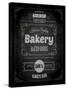 Bakery Label Poster, Chalk Typographic Design-Ozerina Anna-Stretched Canvas