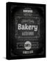 Bakery Label Poster, Chalk Typographic Design-Ozerina Anna-Stretched Canvas