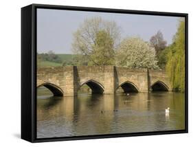 Bakewell Bridge and River Wye, Derbyshire, England, United Kingdom, Europe-Rolf Richardson-Framed Stretched Canvas