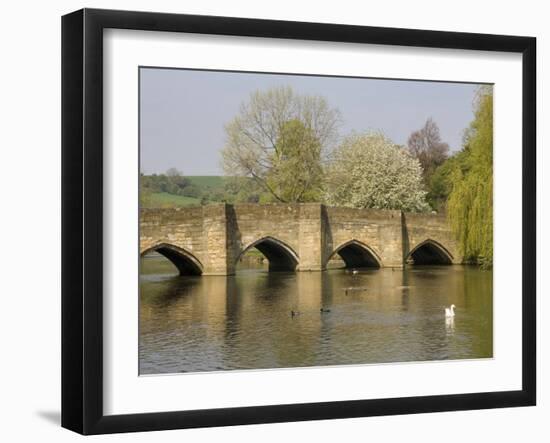 Bakewell Bridge and River Wye, Derbyshire, England, United Kingdom, Europe-Rolf Richardson-Framed Photographic Print