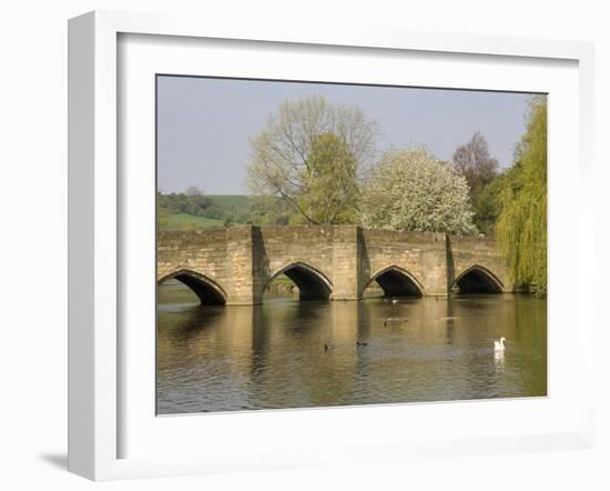 Bakewell Bridge and River Wye, Derbyshire, England, United Kingdom, Europe-Rolf Richardson-Framed Photographic Print