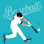 Baseball Player Hit Ball American Sport Athlete-Bakhtiar Zein-Art Print