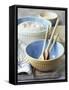 Baking Bowls, Jug, Wooden Spoons, Whisk-Michael Paul-Framed Stretched Canvas