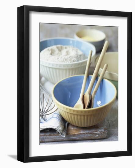 Baking Bowls, Jug, Wooden Spoons, Whisk-Michael Paul-Framed Premium Photographic Print