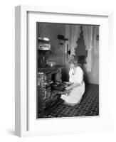 Baking Bread at Home for School Project, ca. 1914-null-Framed Giclee Print