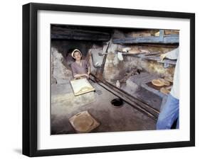 Baking Bread in a Wood-Fired Oven, Morocco-Merrill Images-Framed Premium Photographic Print