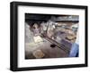 Baking Bread in a Wood-Fired Oven, Morocco-Merrill Images-Framed Photographic Print