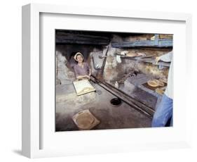 Baking Bread in a Wood-Fired Oven, Morocco-Merrill Images-Framed Photographic Print