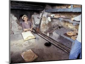 Baking Bread in a Wood-Fired Oven, Morocco-Merrill Images-Mounted Photographic Print