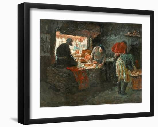 Baking Flat Bread-Zhang Yong Xu-Framed Giclee Print