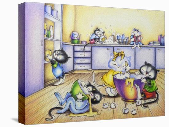 Baking For Mummy-Cindy Wider-Stretched Canvas