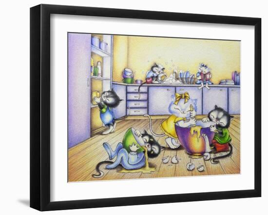 Baking For Mummy-Cindy Wider-Framed Giclee Print