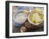 Baking Ingredients (Butter, Yeast), Pastry Brush, Fork-Foodcollection-Framed Photographic Print