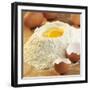 Baking Ingredients: Egg in Well in Mound of Flour-Alexander Feig-Framed Premium Photographic Print