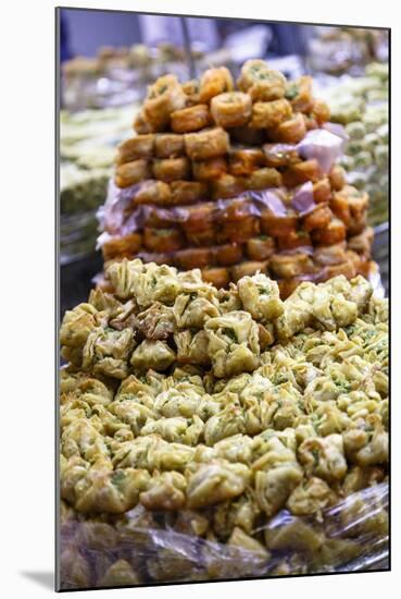 Baklava, an Arab Sweet Pastry at a Shop in the Old City, Jerusalem, Israel, Middle East-Yadid Levy-Mounted Photographic Print