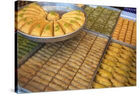 Baklava Shop, Istanbul, Turkey, Europe-Neil Farrin-Stretched Canvas