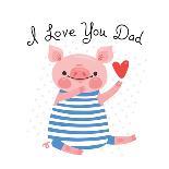 Sweet Pig Declaration of Love - Dad-Baksiabat-Art Print