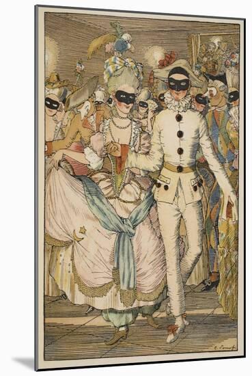 Bal Masque, 1918-Konstantin Andreevic Somov-Mounted Giclee Print
