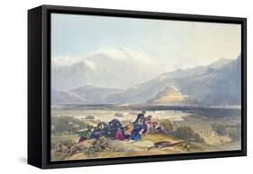 Bala Hissar and City of Kabul with the British Cantonments from the Ba Maroo Hill-James Rattray-Framed Stretched Canvas