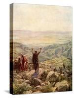 Balaam blessing the camp of Israel - Bible-William Brassey Hole-Stretched Canvas