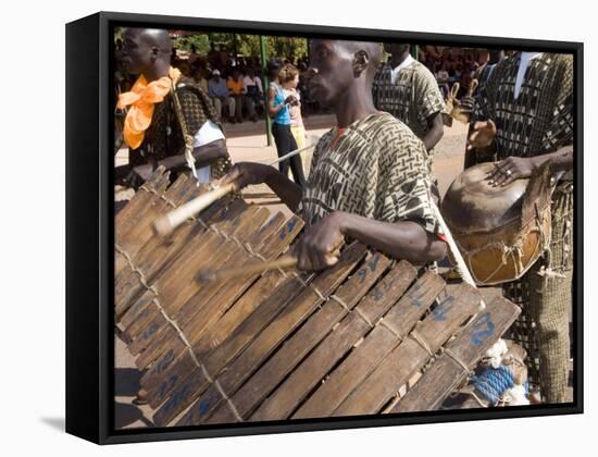 Balafon Players During Festivities, Sikasso, Mali, Africa-De Mann Jean-Pierre-Framed Stretched Canvas