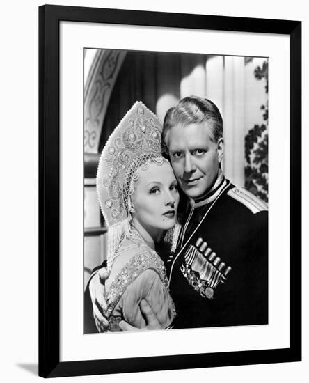 BALALAIKA, 1939 directed by REINHOLD SCHUNZEL Ilona Massey and Nelson Eddy (b/w photo)-null-Framed Photo