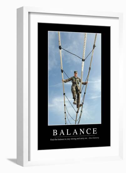 Balance: Inspirational Quote and Motivational Poster-null-Framed Photographic Print