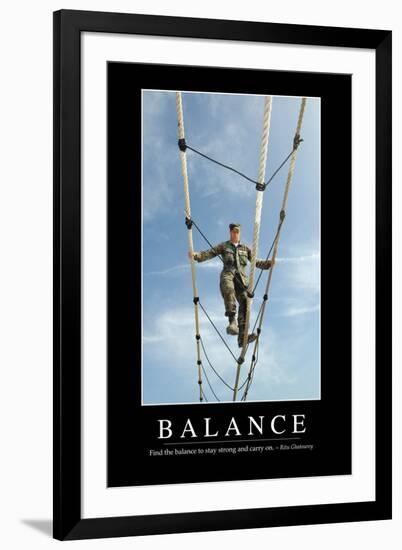 Balance: Inspirational Quote and Motivational Poster-null-Framed Photographic Print