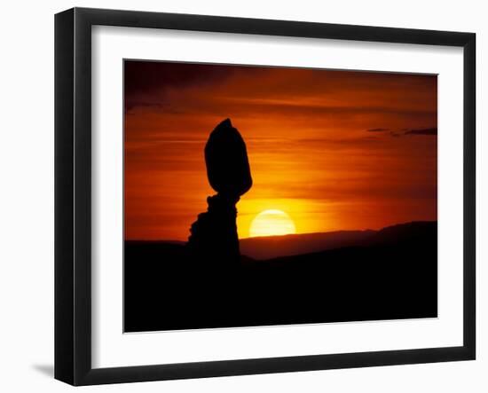 Balance Rock at Sunset, Arches National Park, Utah, USA-Jerry & Marcy Monkman-Framed Premium Photographic Print