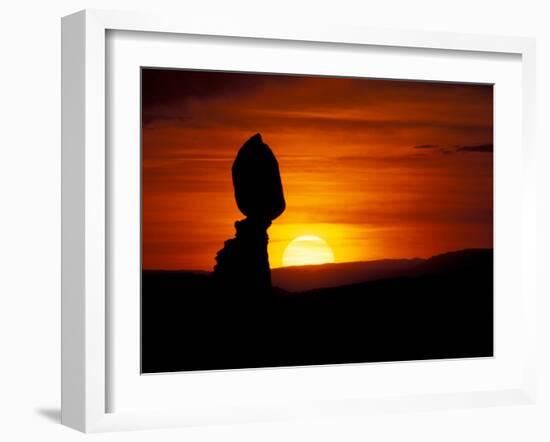 Balance Rock at Sunset, Arches National Park, Utah, USA-Jerry & Marcy Monkman-Framed Premium Photographic Print