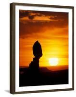 Balance Rock at Sunset, Arches National Park, Utah, USA-Jerry & Marcy Monkman-Framed Premium Photographic Print