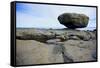 Balance Rock on the East Coast of Graham Island. it Is a Glacial Erratic from the Last Ice Age-Richard Wright-Framed Stretched Canvas