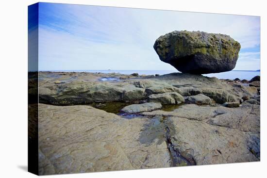 Balance Rock on the East Coast of Graham Island. it Is a Glacial Erratic from the Last Ice Age-Richard Wright-Stretched Canvas