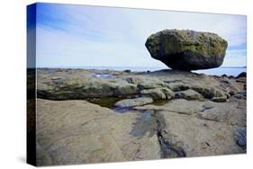 Balance Rock on the East Coast of Graham Island. it Is a Glacial Erratic from the Last Ice Age-Richard Wright-Stretched Canvas